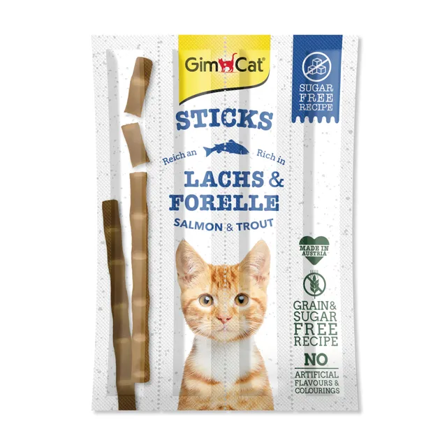 gimcat-sticks-lachs-forelle-kaustangen-1-packung-1-x-4-sticks image 1