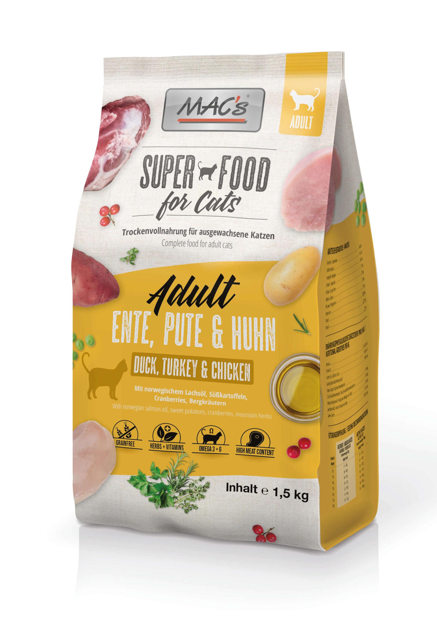 mac-s-cat-adult-ente-pute-huhn-getreidefreies-nassfutter-1-5-kg image 1