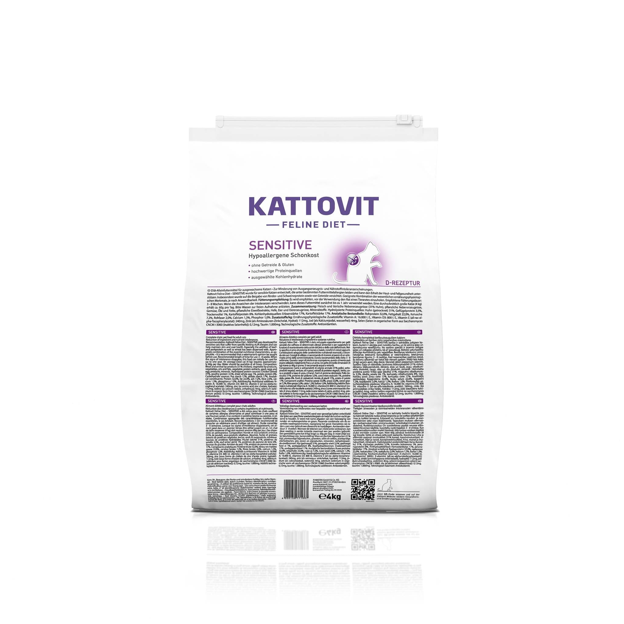 kattovit-sensitive-trockenfutter-beutel-4kg image 2