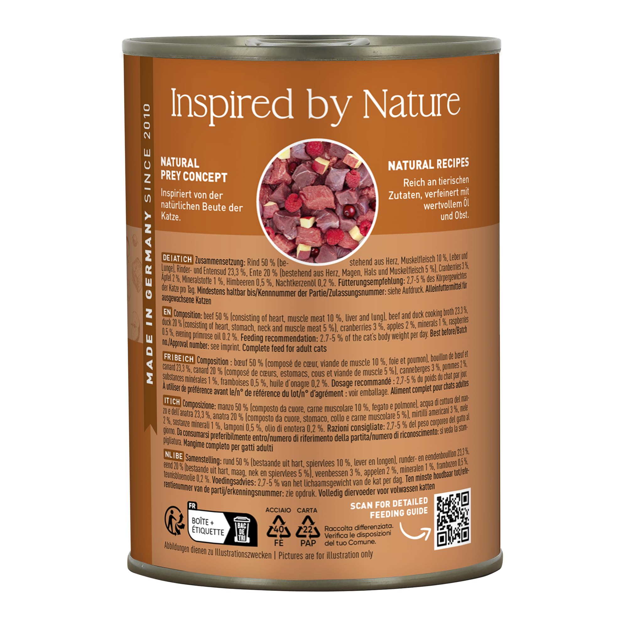 catz-finefood-n-23-rind-ente-feinkost-nassfutter-f-r-katzen-6-x-400g-dose image 3