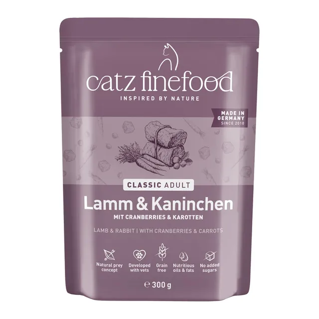 catz-finefood-n-11-lamm-kaninchen-nassfutter-6-x-300-g-beutel image 1