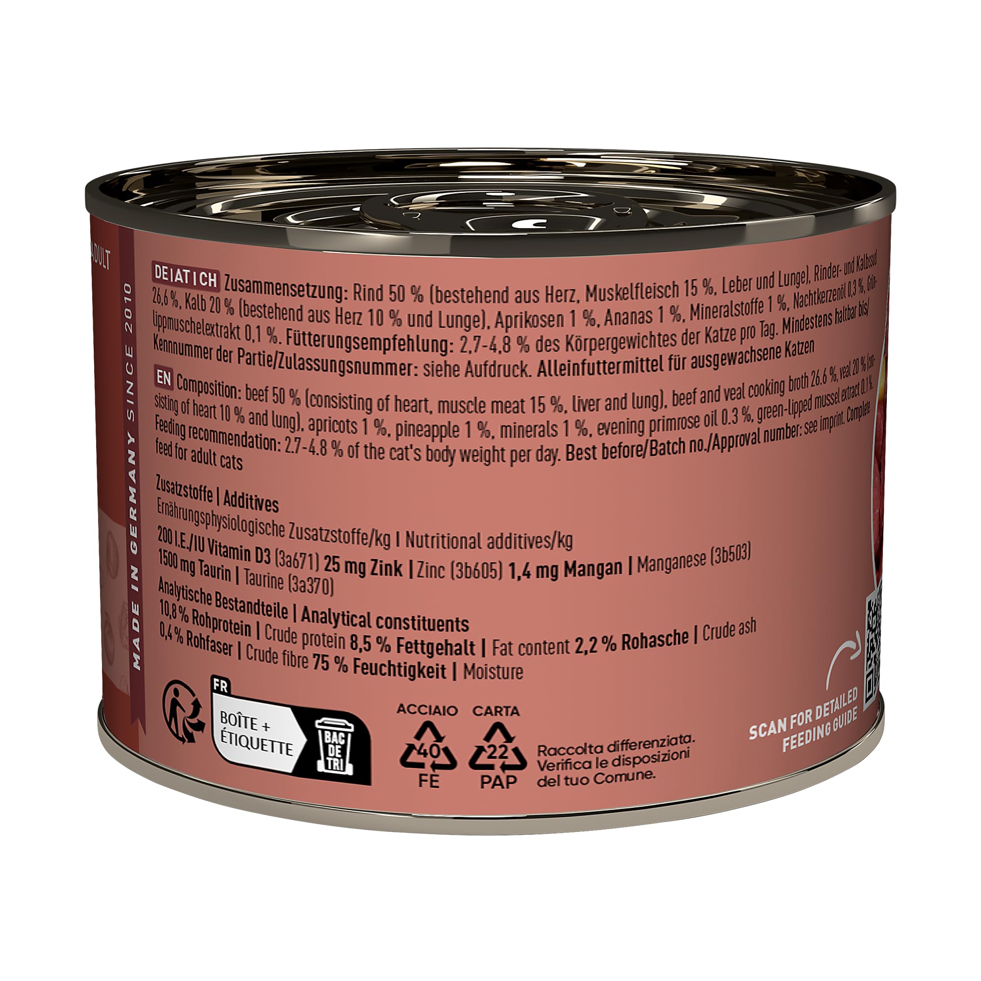 catz-finefood-classic-adult-rind-kalb-nassfutter-f-r-katzen-6-x-200-g-dose image 3