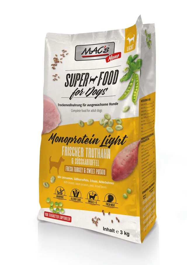 mac-s-dog-mono-senior-light-truthahn-s-kartoffel-3kg-trockenfutter image 1