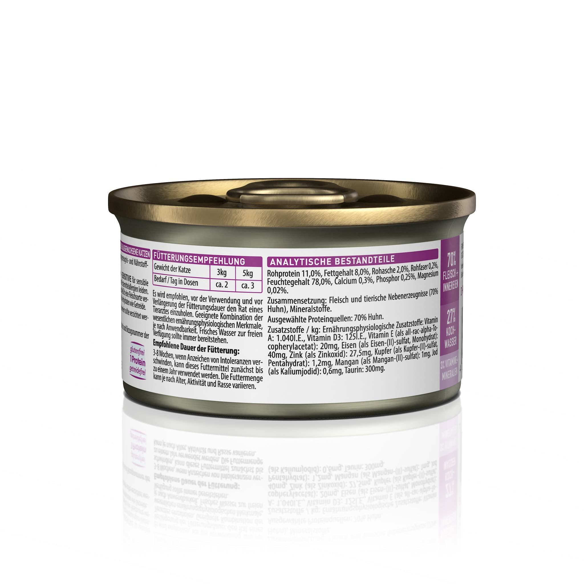 kattovit-sensitive-nassfutter-huhn-dose-12-x-85g image 5