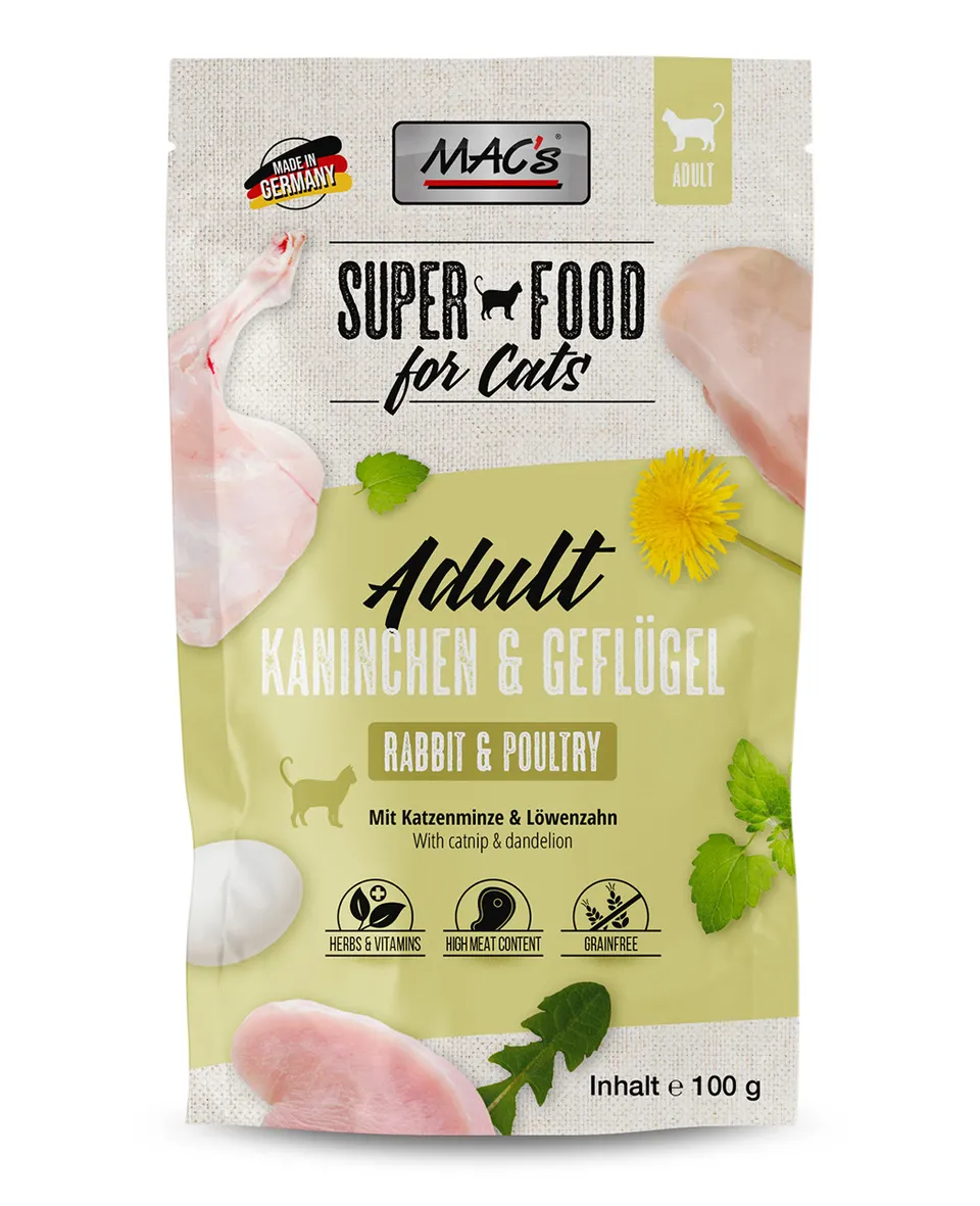 mac-s-cat-pouchpack-kaninchen-gefl-gel-100g-beutel image 1