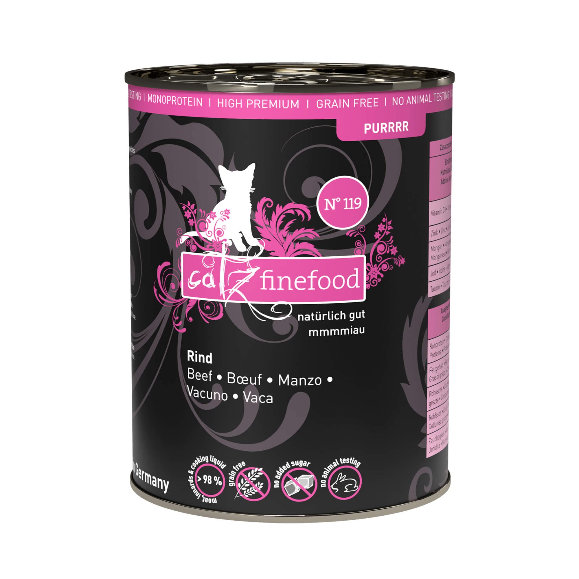 catz-finefood-purrrr-rind-n-119-monoprotein-katzen-nassfutter-6-x-400-g-dose image 1