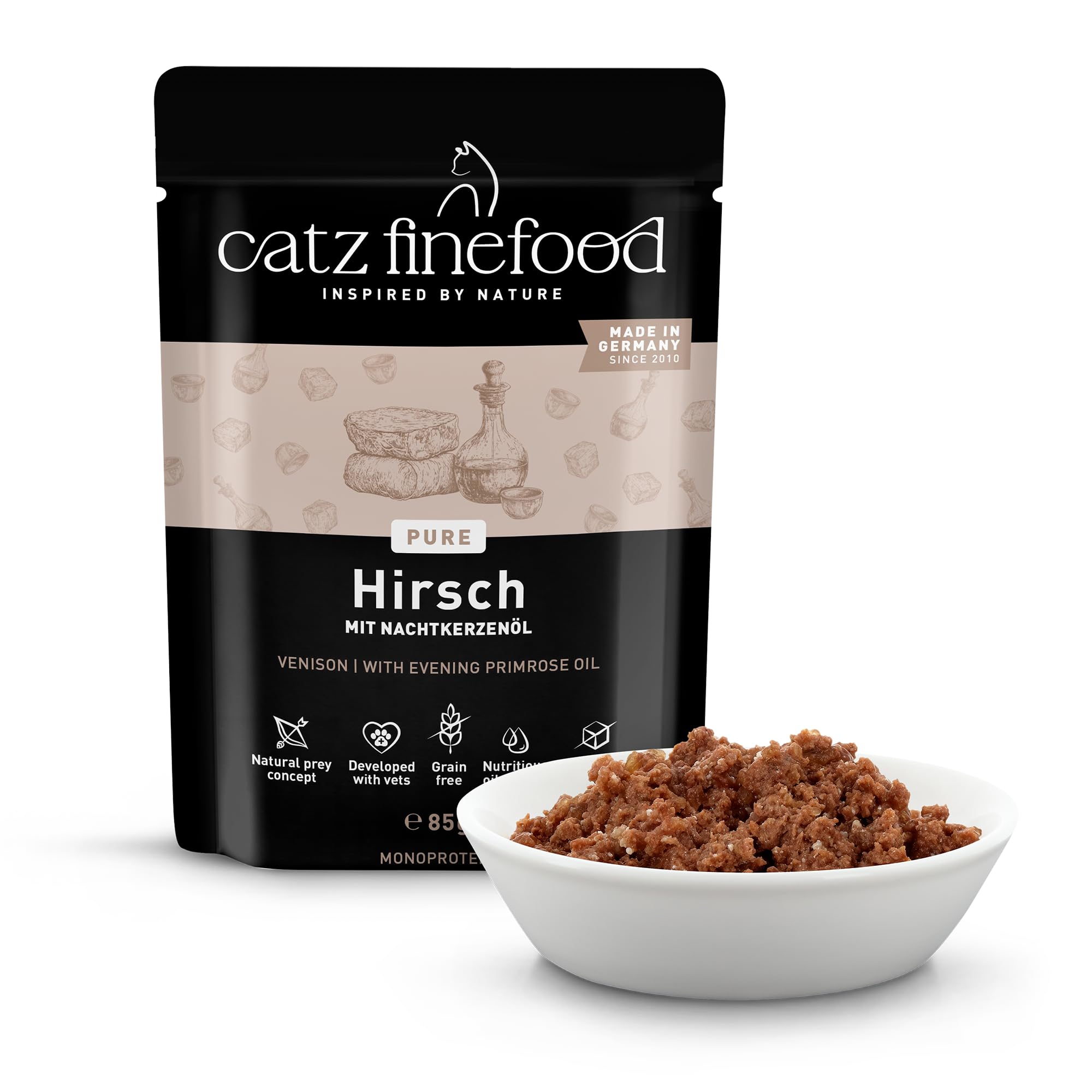 catz-finefood-purrrr-hirsch-n-121-monoprotein-katzenfutter-nass-16-x-85-g-beutel image 2