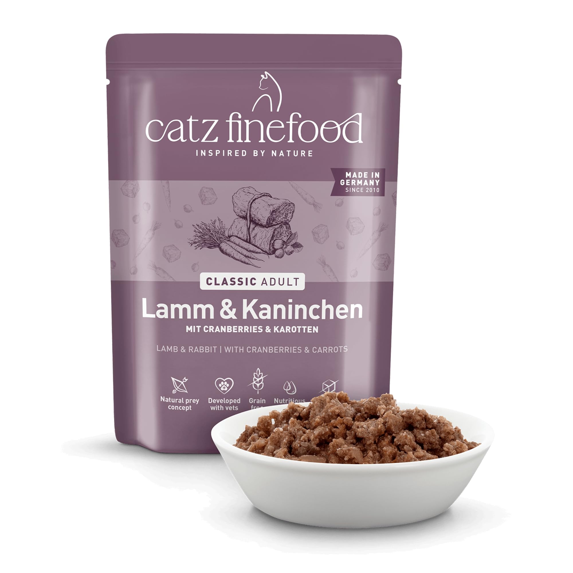 catz-finefood-n-11-lamm-kaninchen-nassfutter-6-x-300-g-beutel image 2