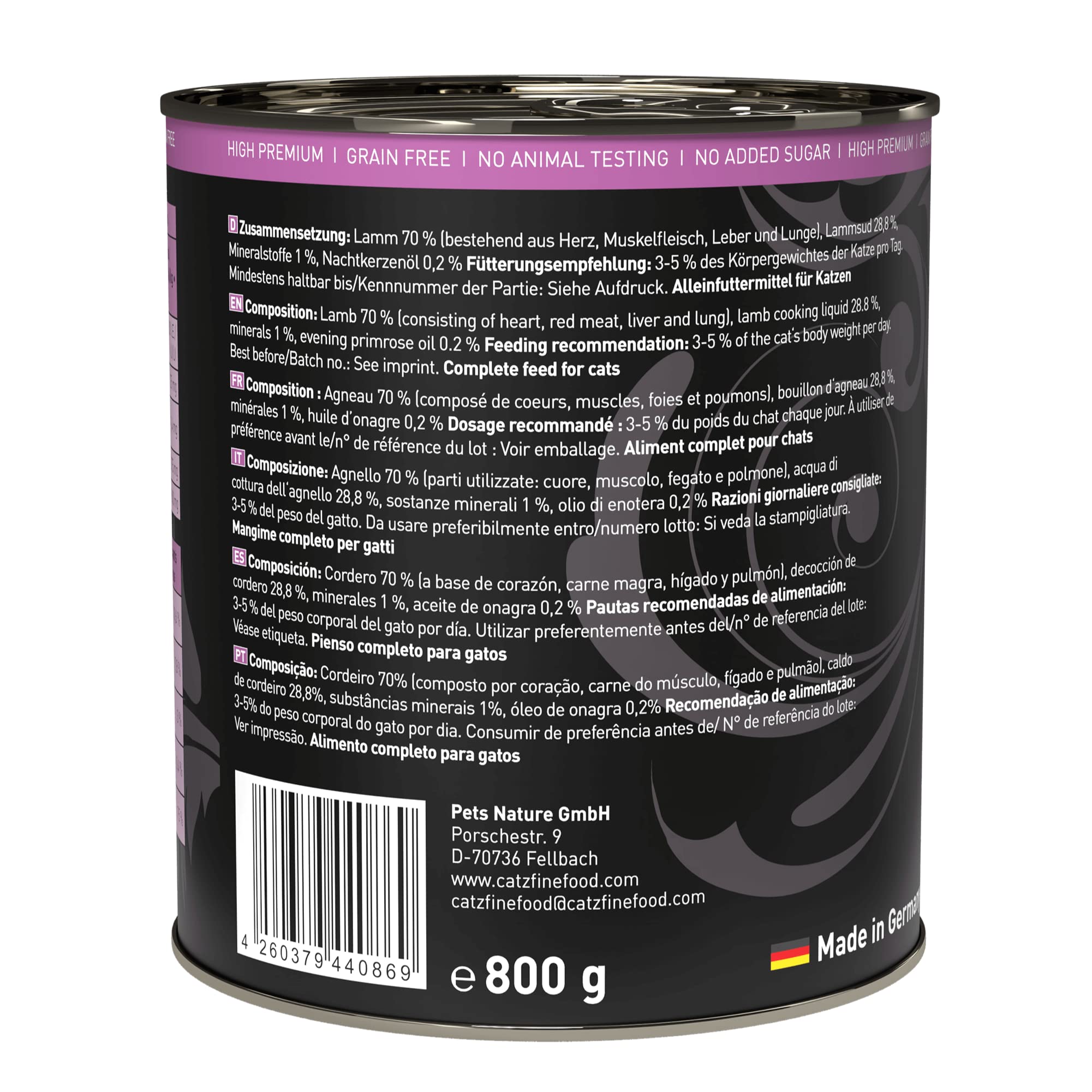 catz-finefood-purrrr-lamm-n-111-monoprotein-katzenfutter-nass-6-x-800-g-dose image 3