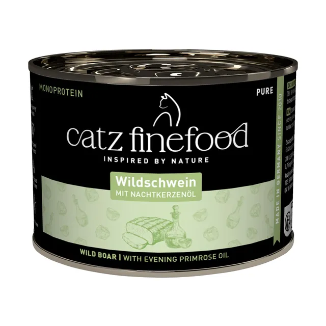 catz-finefood-pure-adult-wildschwein-monoprotein-nassfutter-f-r-katzen-6-x-200g- image 1