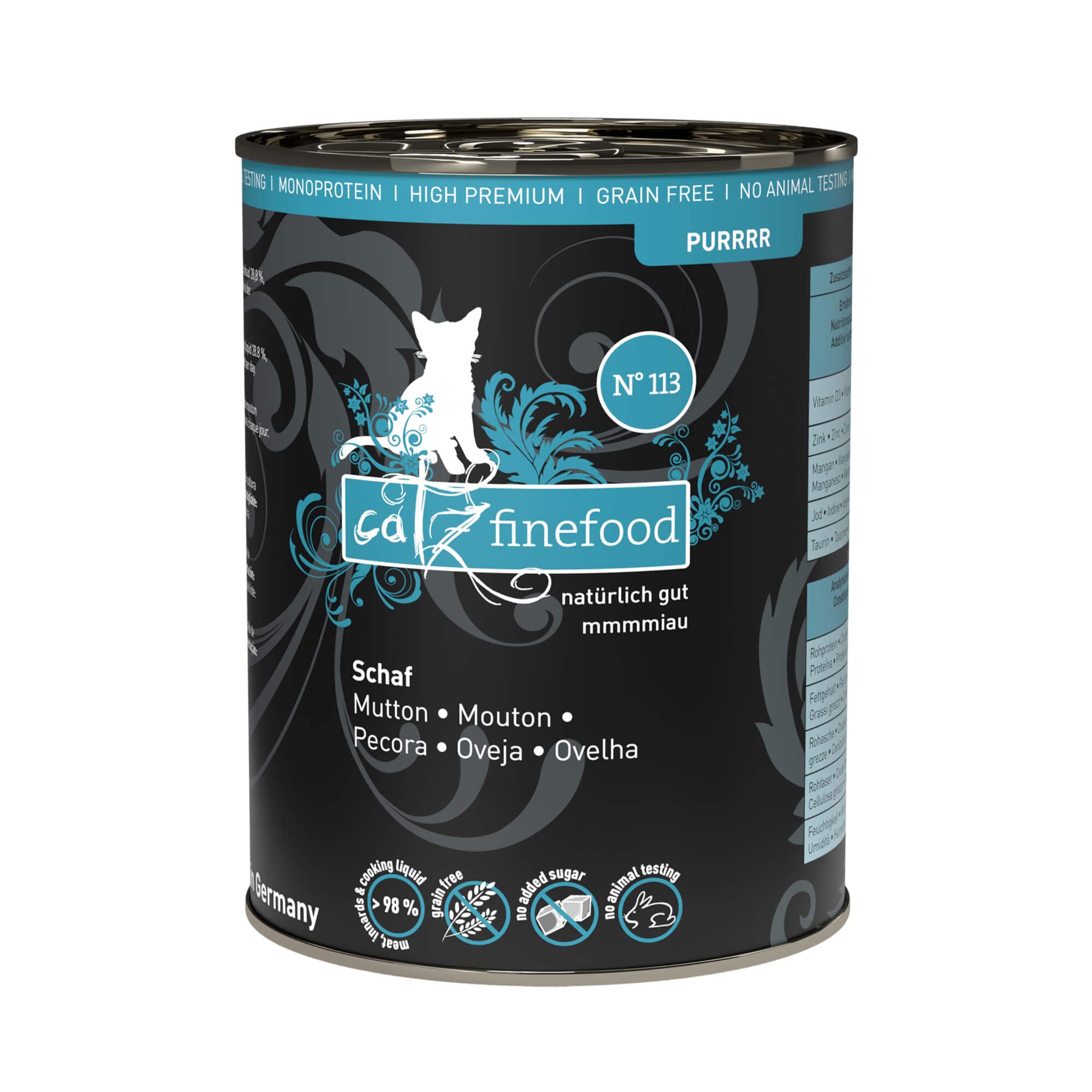 catz-finefood-purrrr-schaf-n-113-monoprotein-katzenfutter-nass-6-x-400-g-dose image 1