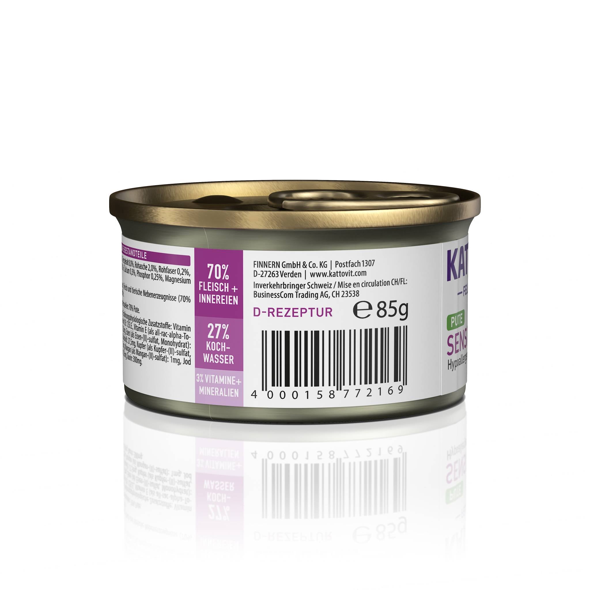 kattovit-sensitive-nassfutter-pute-single-protein-dose-12-x-85g image 6