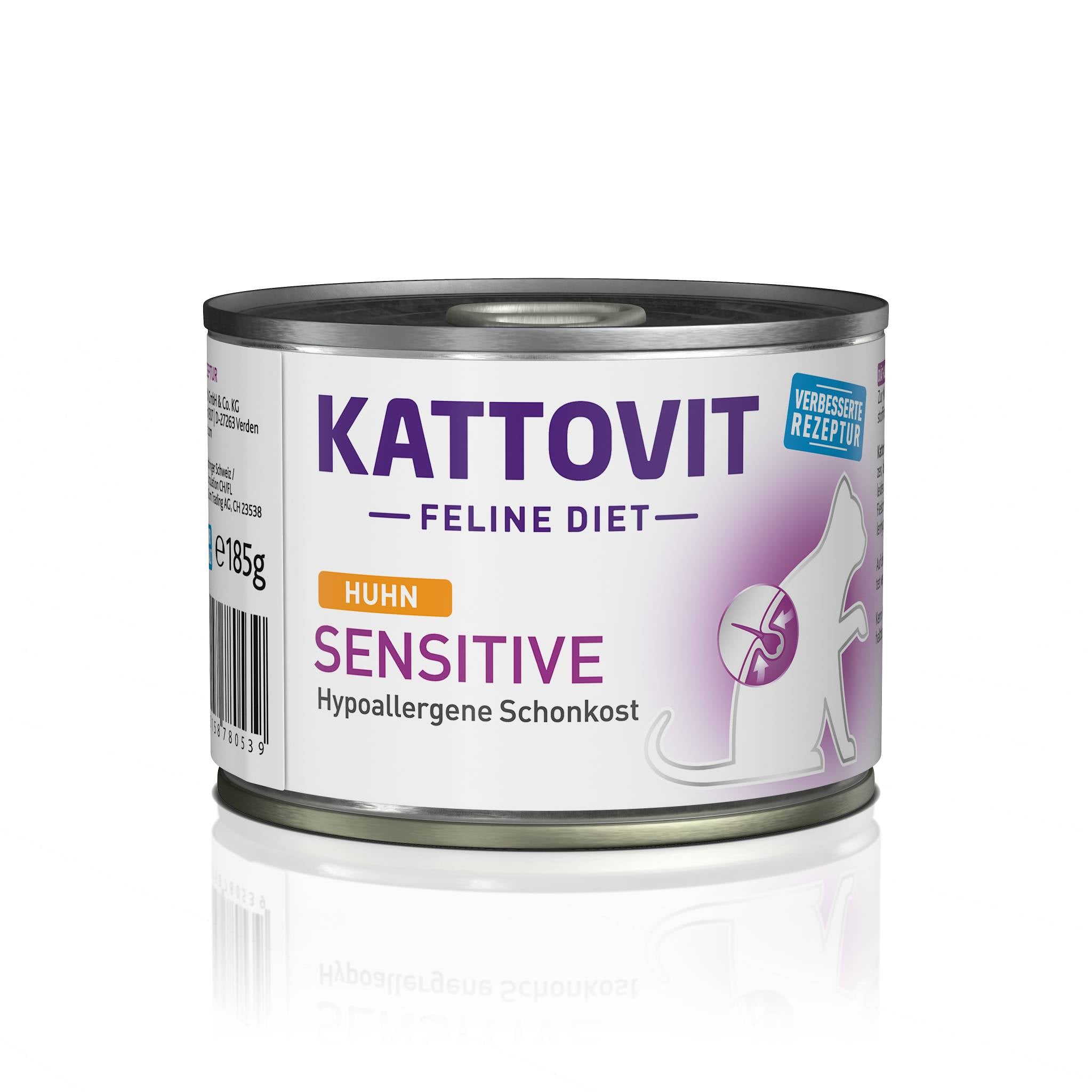 kattovit-sensitive-nassfutter-huhn-dose-12-x-185g image 2