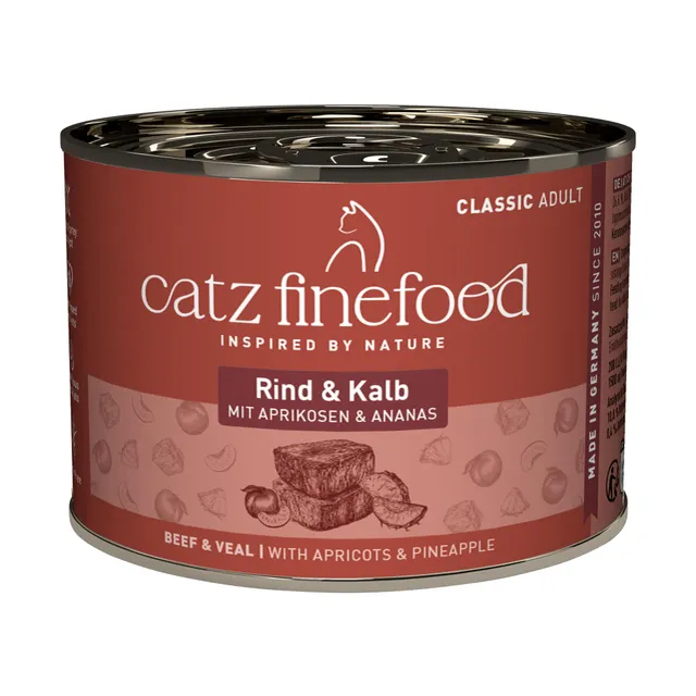 catz-finefood-classic-adult-rind-kalb-nassfutter-f-r-katzen-6-x-200-g-dose image 1