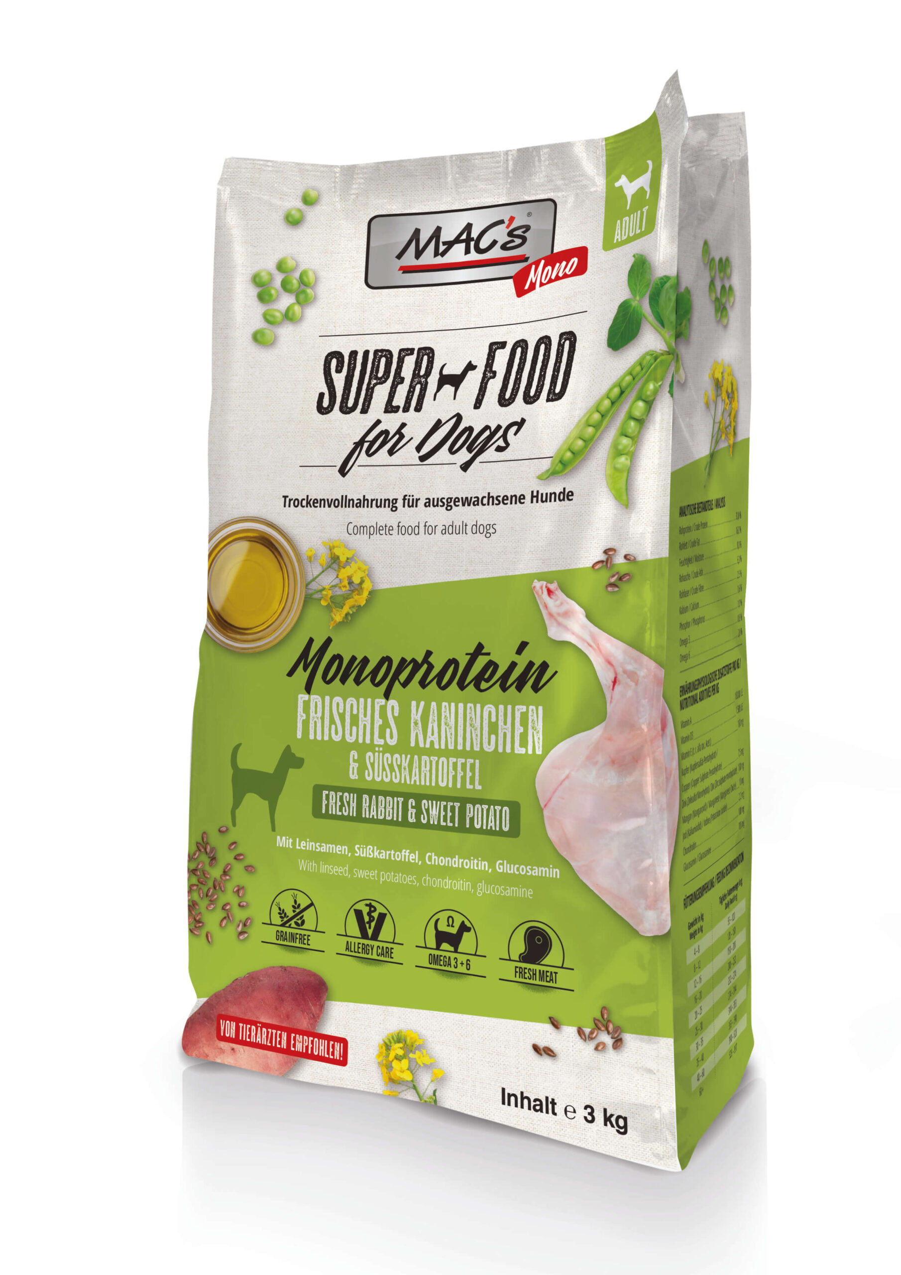 mac-s-dog-mono-frisches-kaninchen-s-kartoffel-trockenfutter-3kg image 1