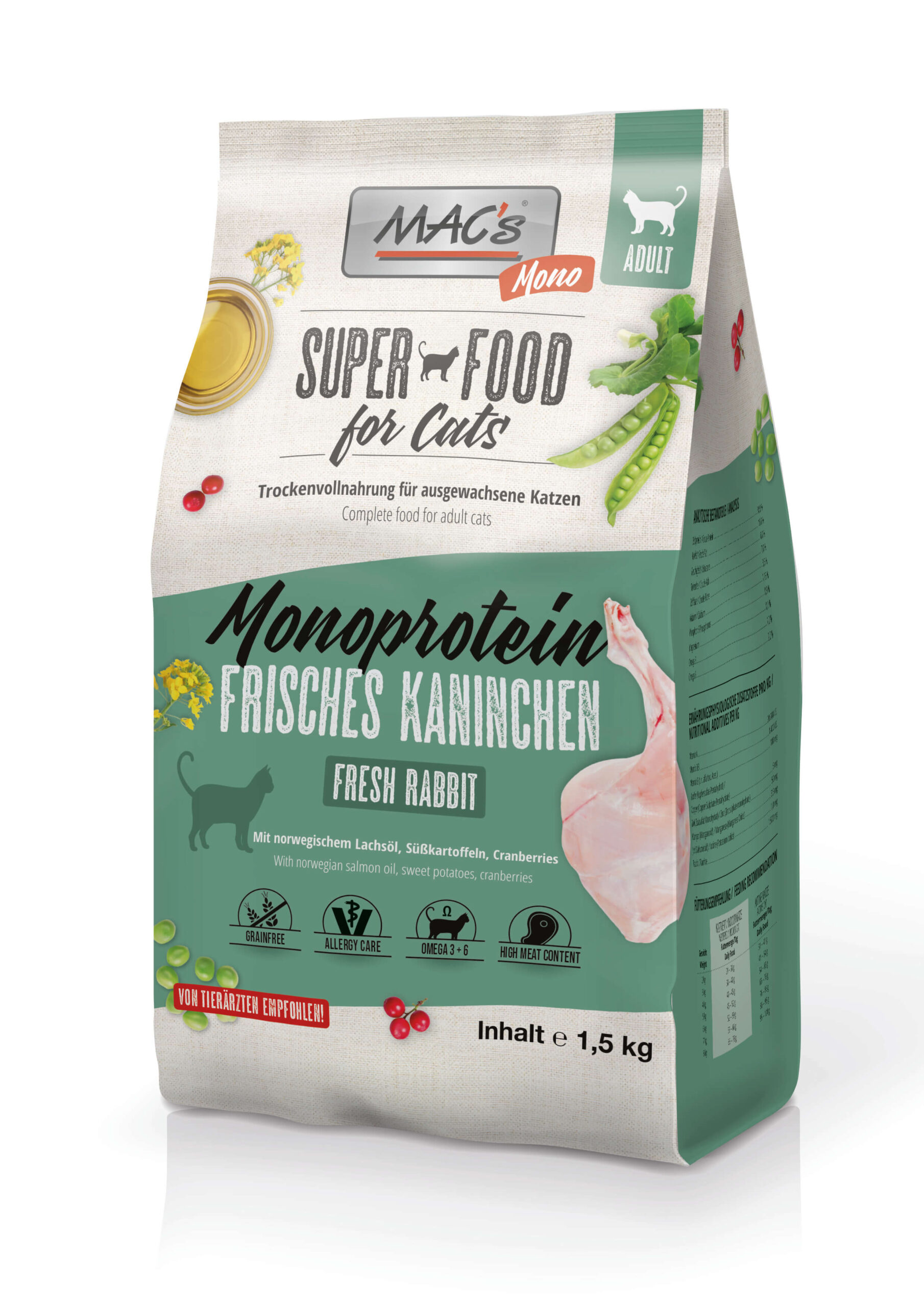 mac-s-cat-mono-frisches-kaninchen-1-5kg-getreidefreies-monoprotein-trockenfutter image 1
