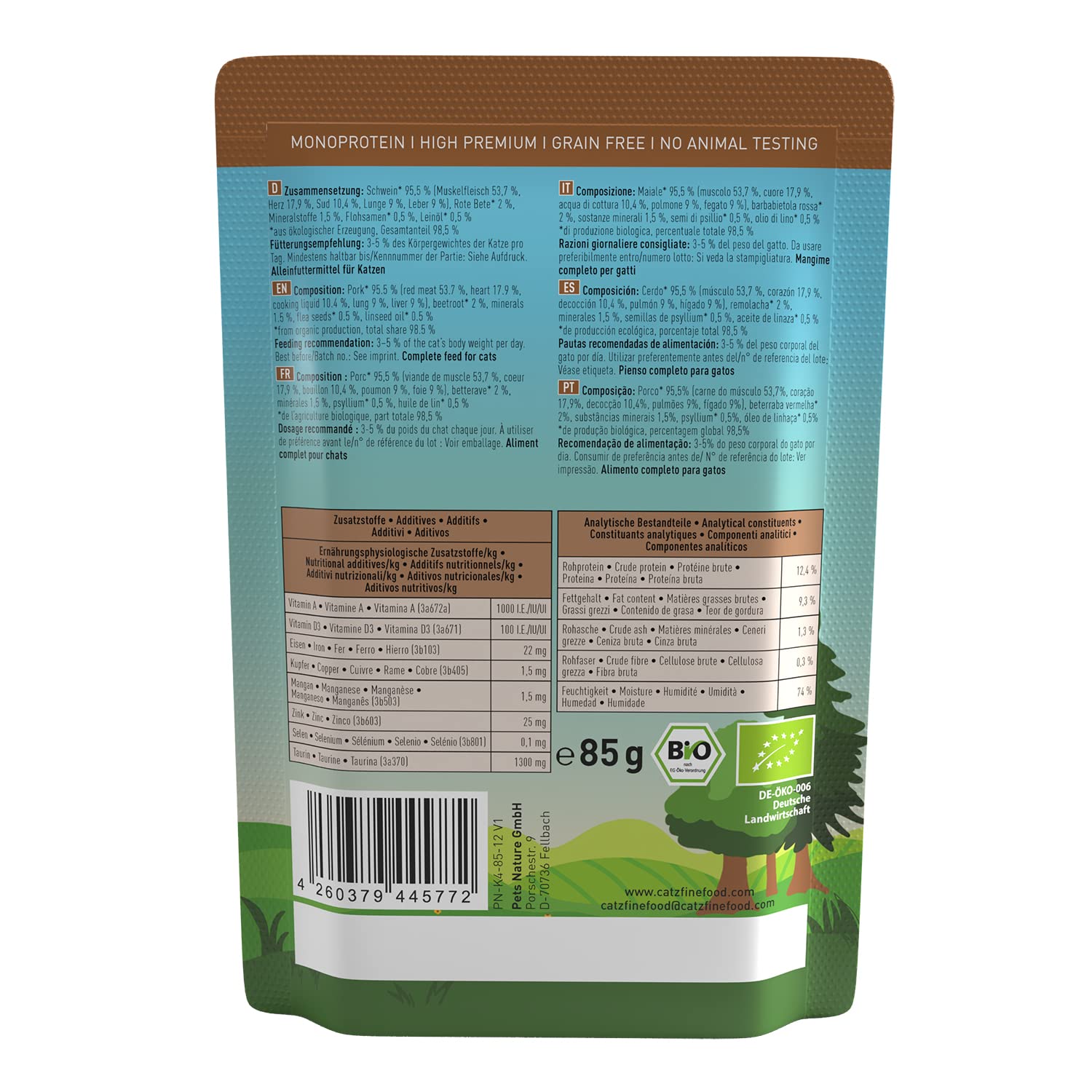catz-finefood-bio-n-509-schwein-nassfutter-f-r-katzen-12-x-85-g image 3