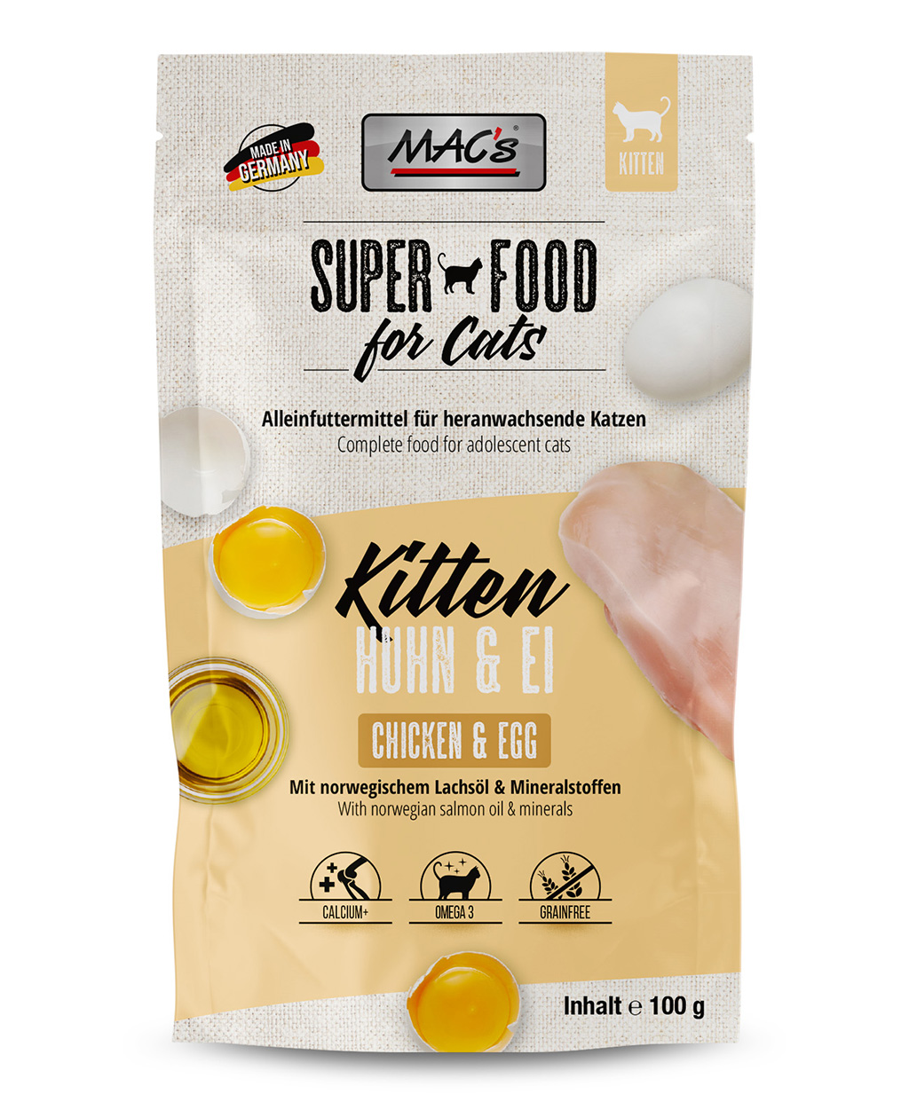 mac-s-cat-pouchpack-kitten-huhn-ei-100g image 1