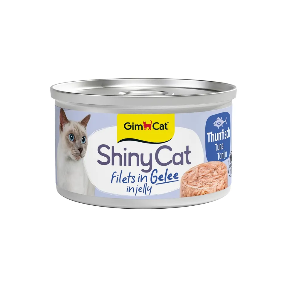 gimcat-shinycat-filet-in-gelee-thunfisch-24-x-70-g-dosen image 1