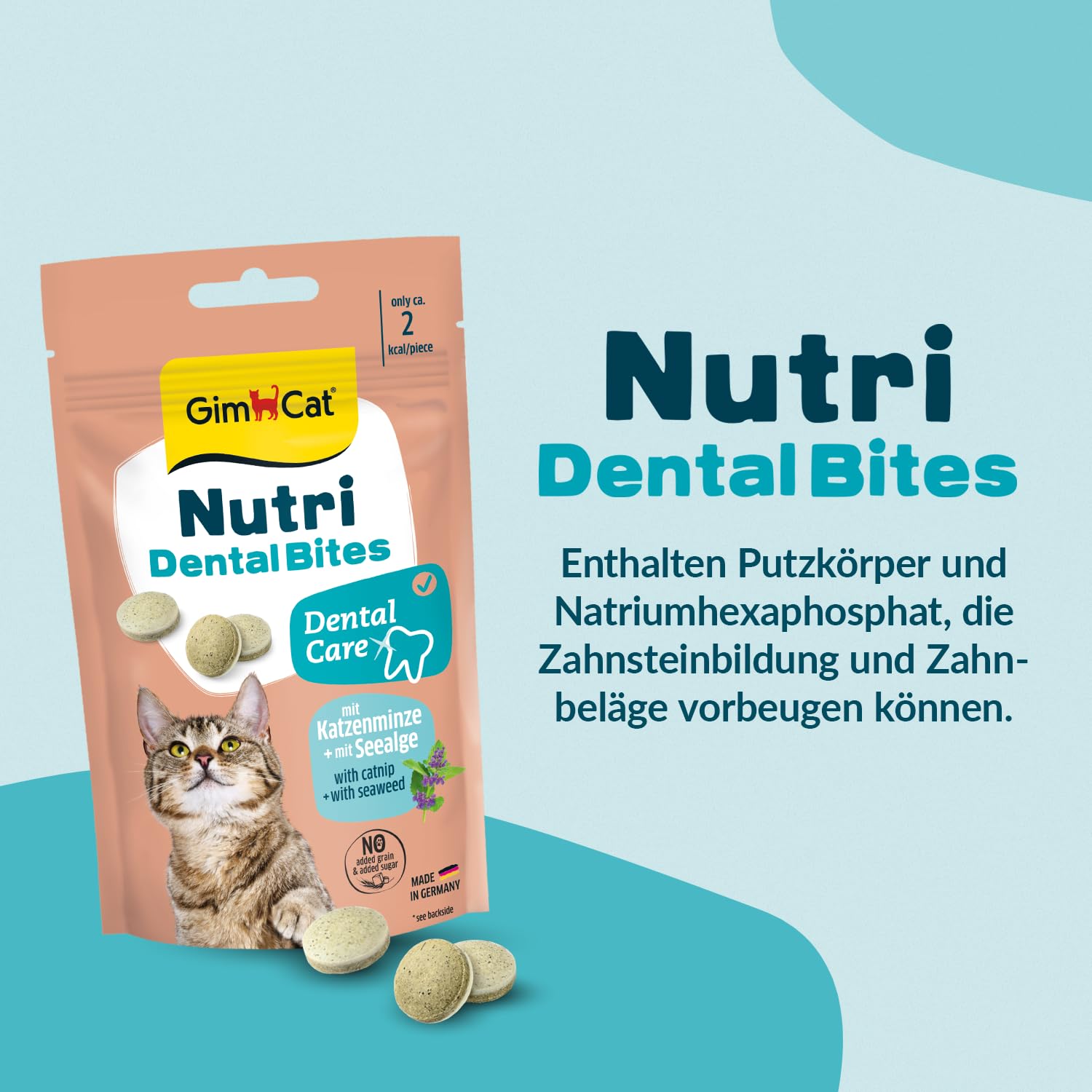 gimcat-nutri-dental-bites-katzensnack-mit-katzenminze-1-x-40g-beutel image 2