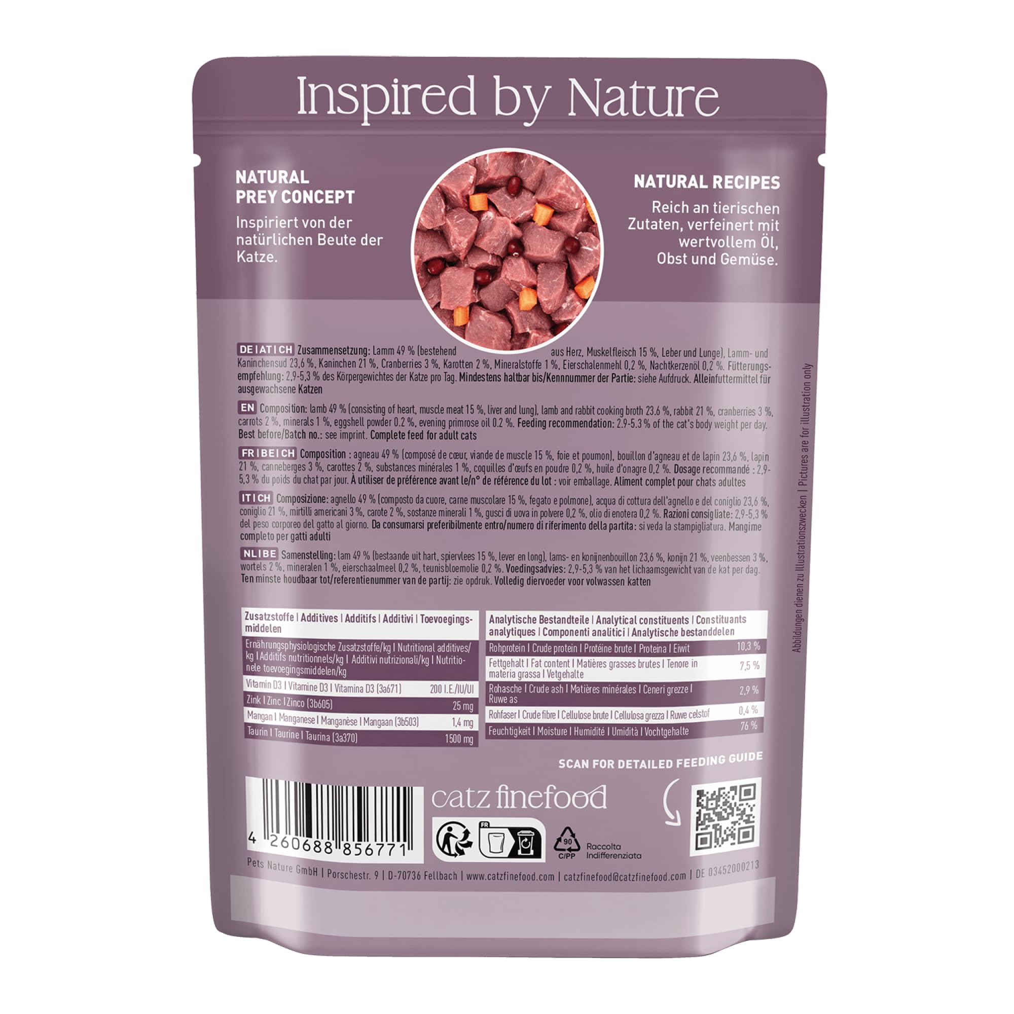 catz-finefood-n-11-lamm-kaninchen-nassfutter-6-x-300-g-beutel image 3