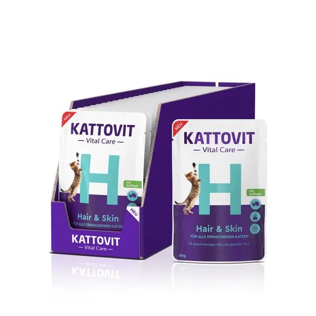 kattovit-hair-skin-nassfutter-frischebeutel-24-x-85g image 1
