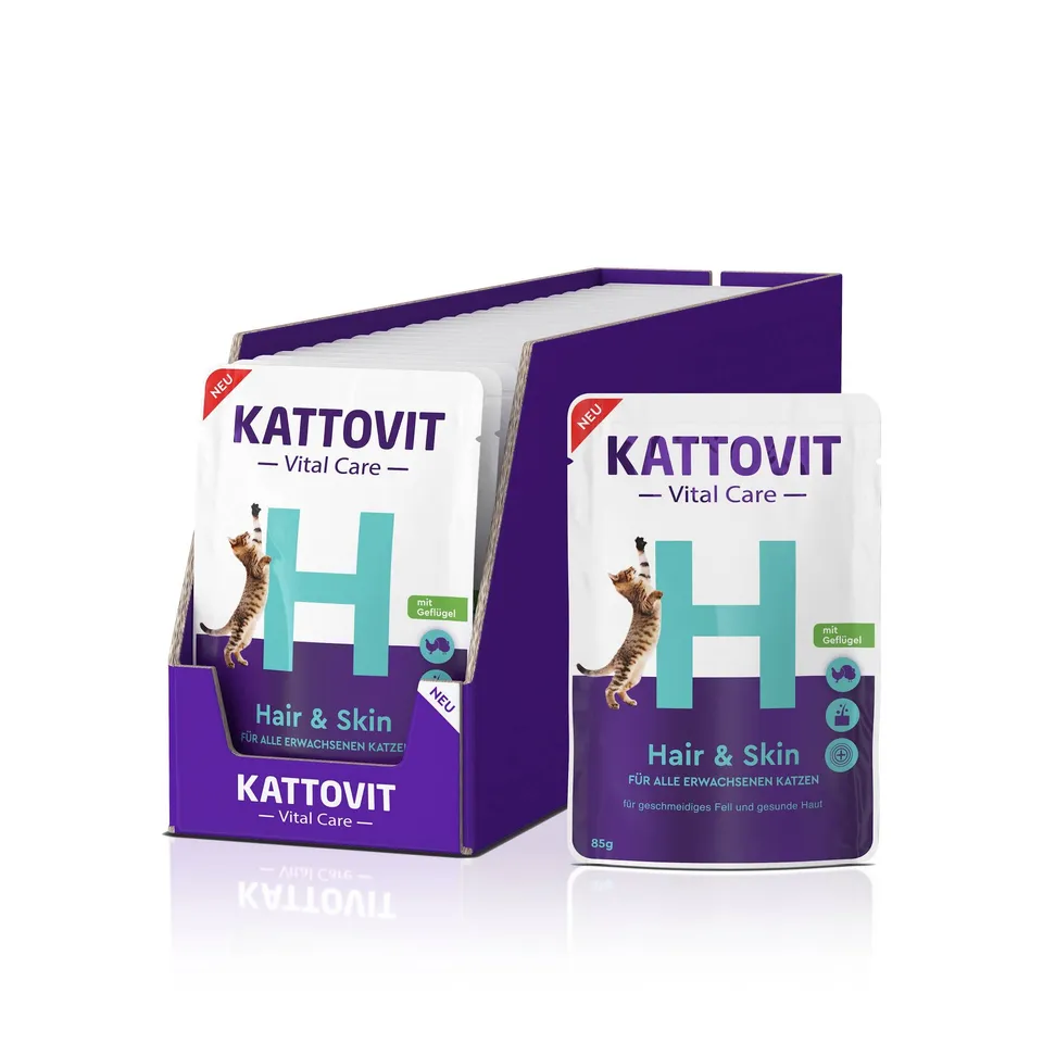 kattovit-hair-skin-nassfutter-frischebeutel-24-x-85g image 1