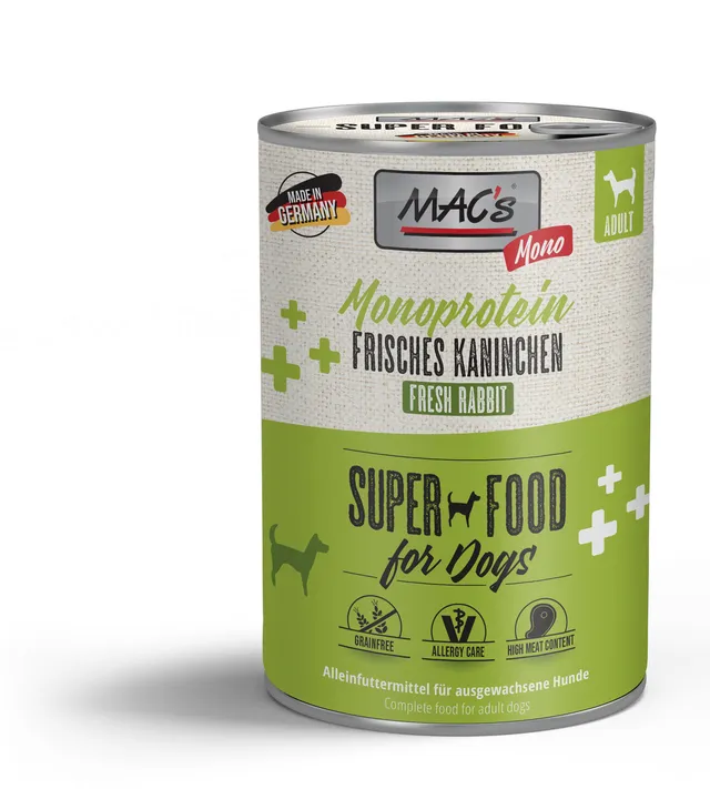 mac-s-mono-hundenassfutter-frisches-kaninchen-400g image 1