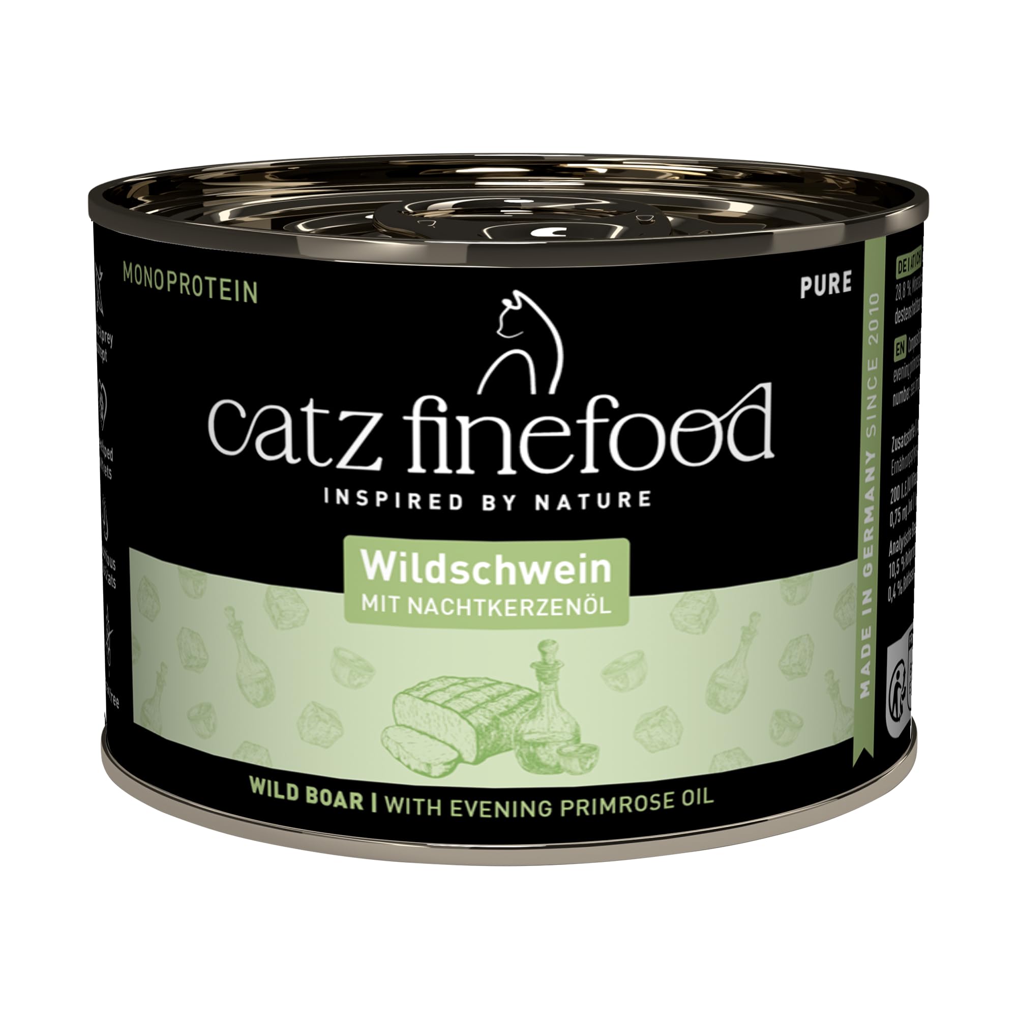 catz-finefood-pure-adult-wildschwein-monoprotein-nassfutter-f-r-katzen-6-x-200g- image 1