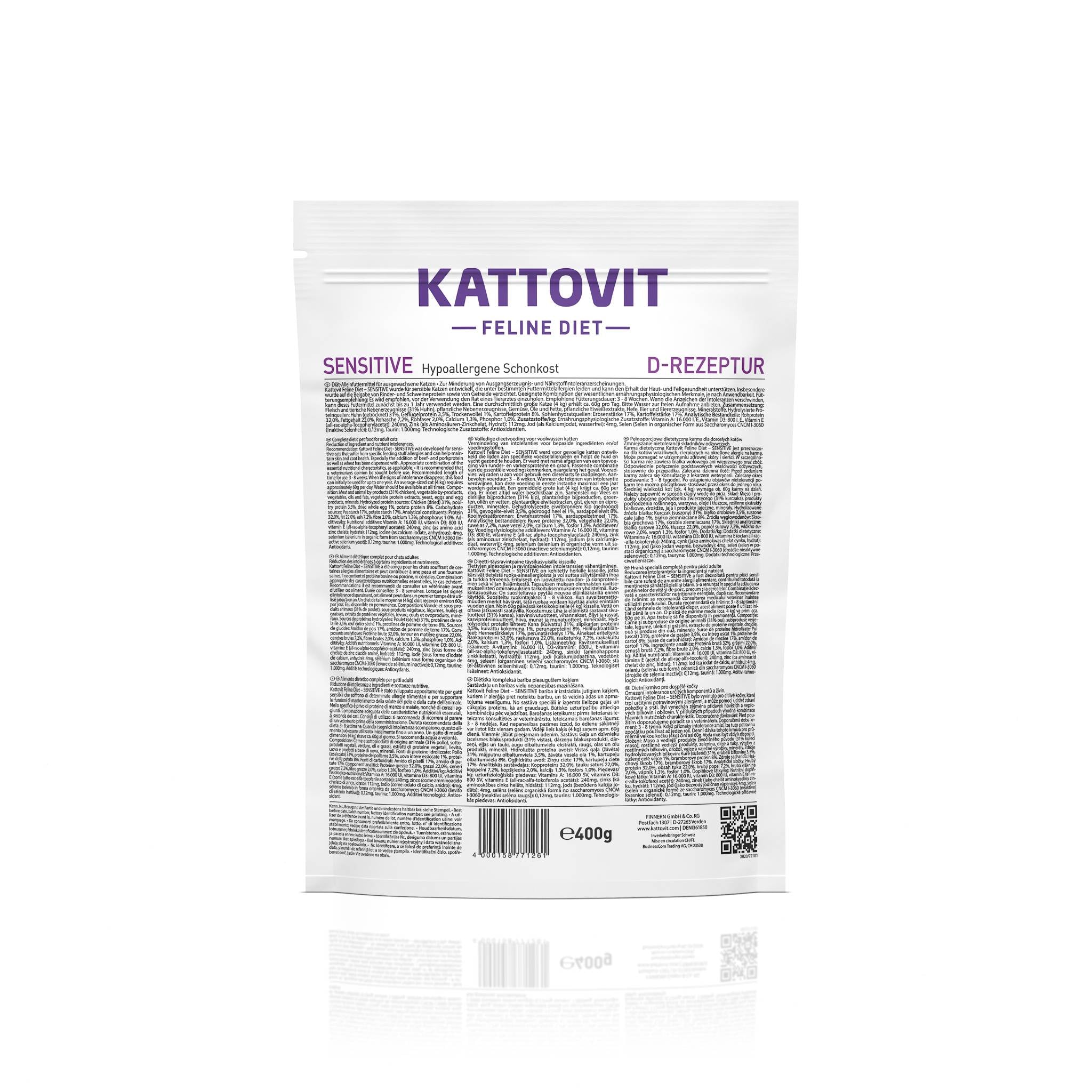 kattovit-sensitive-trockenfutter-beutel-400g image 2
