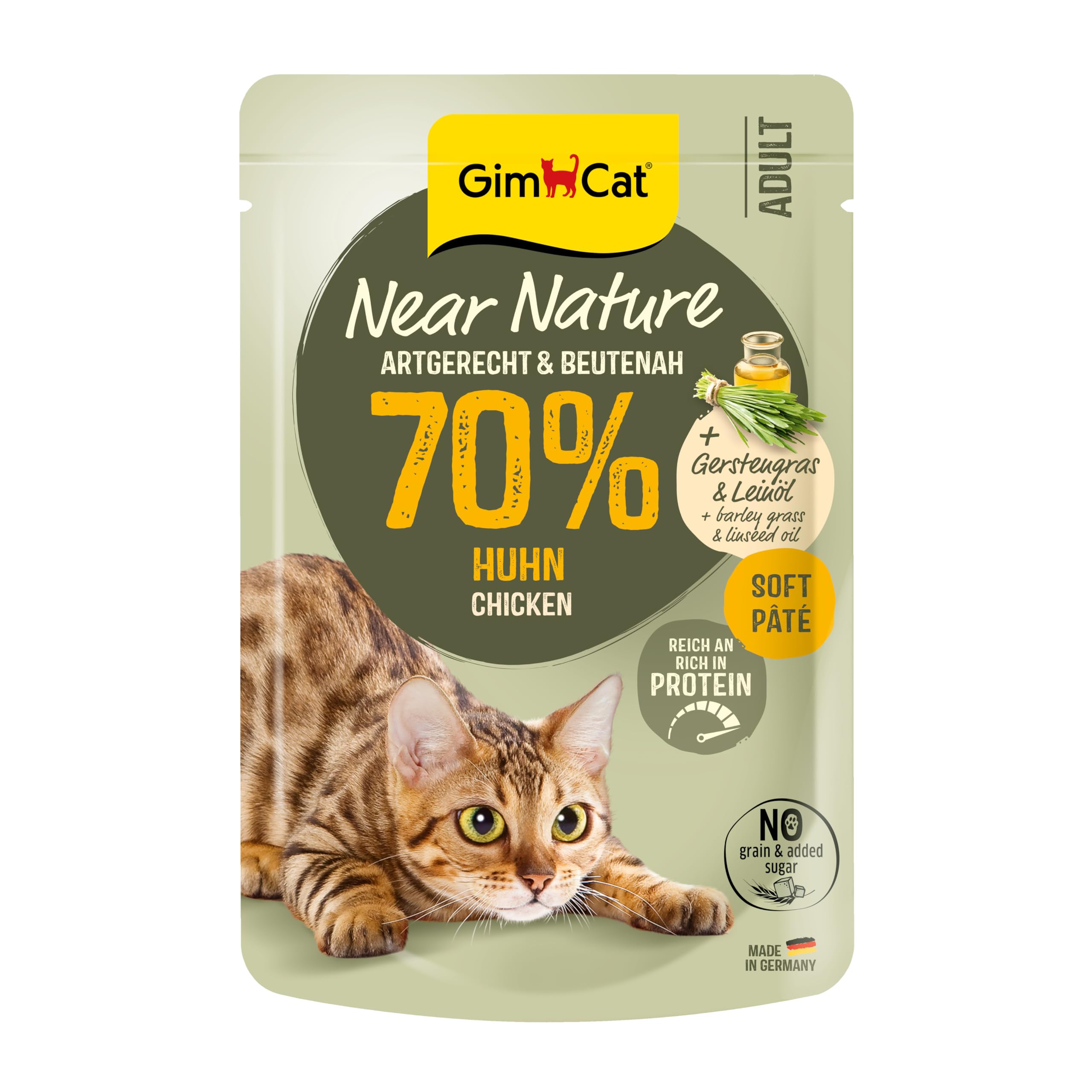 gimcat-near-nature-huhn-nassfutter-f-r-katzen-16-x-85-g image 4