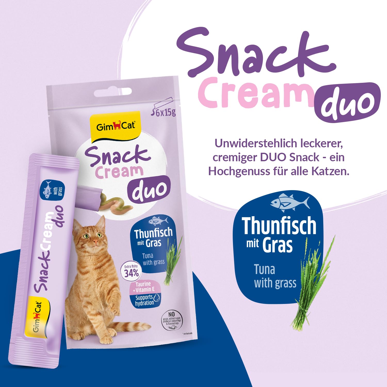 gimcat-snack-cream-duo-thunfisch-gras-schlecksnack-f-r-katzen-6-x-15-g image 2