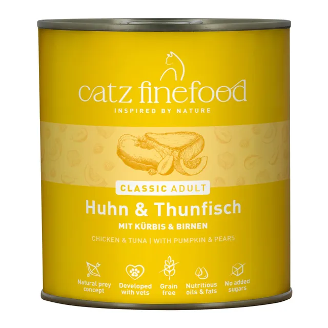 catz-finefood-n-25-huhn-thunfisch-feinkost-nassfutter-f-r-katzen-6-x-800-g-dosen image 1
