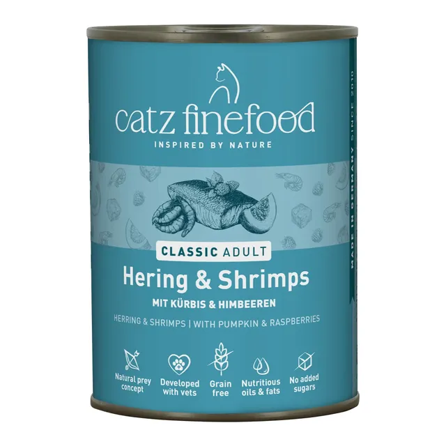 catz-finefood-classic-hering-shrimps-adult-nassfutter-f-r-katzen-6-x-400-g image 1