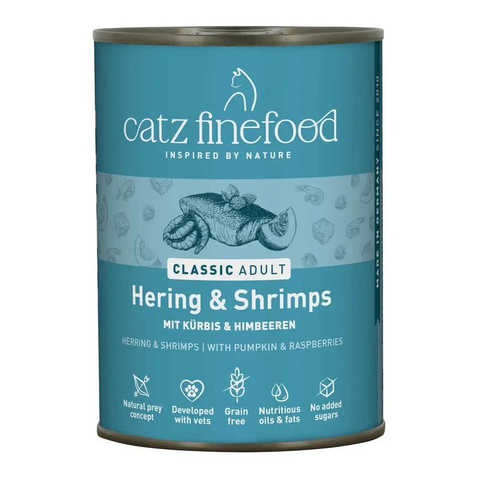 catz-finefood-classic-hering-shrimps-adult-nassfutter-f-r-katzen-6-x-400-g image 1