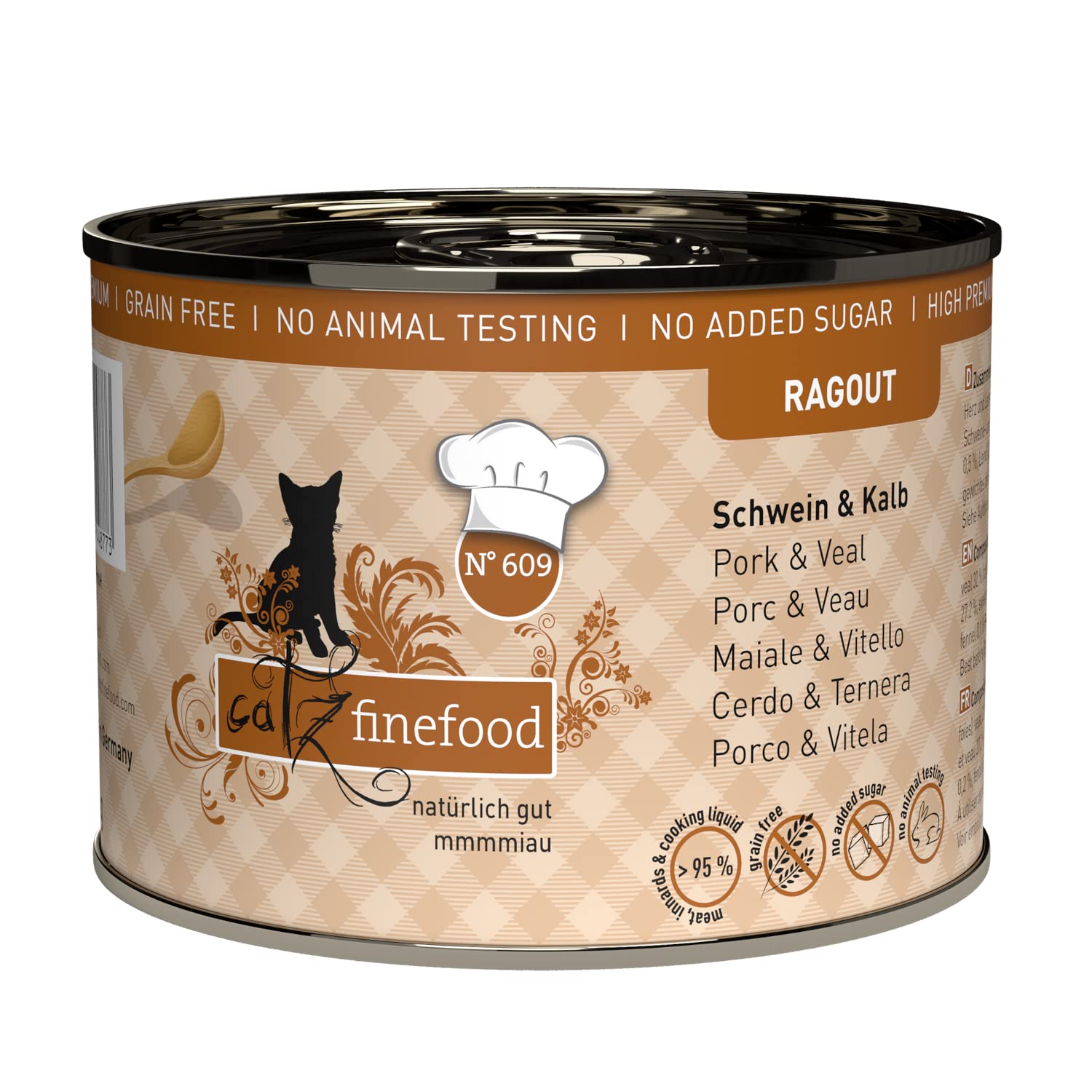 catz-finefood-ragout-no-609-schwein-kalb-in-sauce-nassfutter-f-r-katzen-6-x-190- image 1
