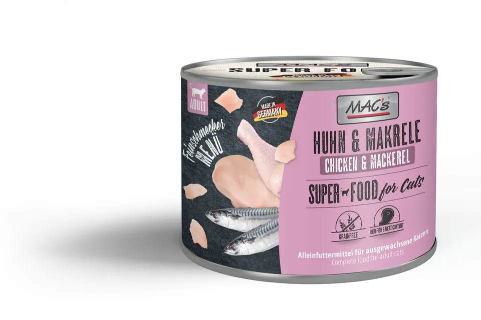 mac-s-cat-feinschmecker-huhn-makrele-nassfutter-200g image 1