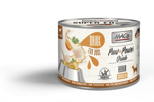 mac-s-dog-paw-power-drink-huhn-200g-fl-ssiges-erg-nzungsfutter image 1