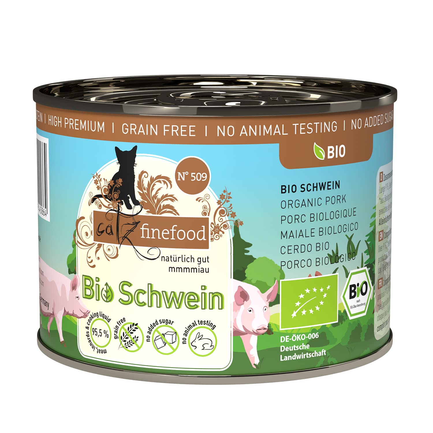 catz-finefood-bio-n-509-katzennassfutter-schwein-6-x-200-g image 1