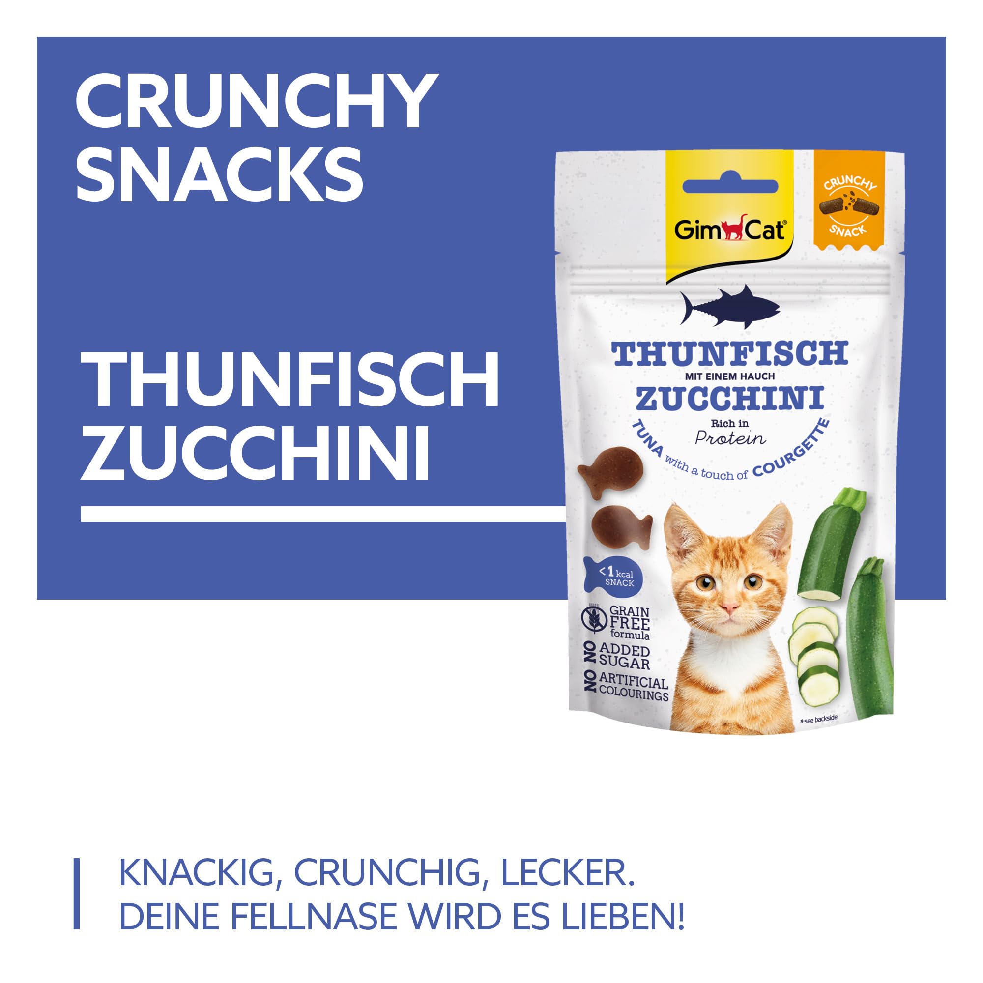 gimcat-crunchy-snacks-thunfisch-zucchini-katzenleckerli-1-x-50-g-beutel image 2
