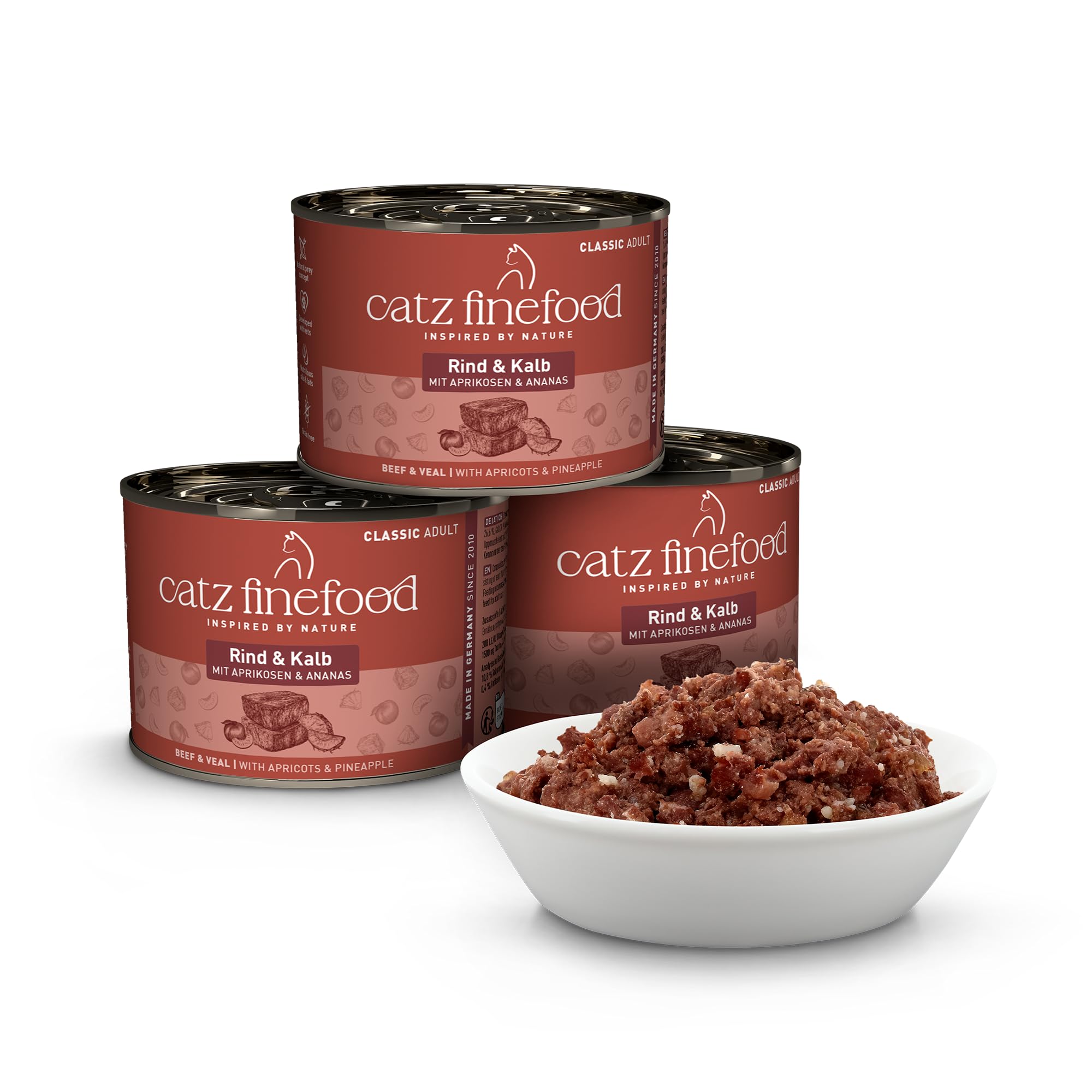 catz-finefood-classic-adult-rind-kalb-nassfutter-f-r-katzen-6-x-200-g-dose image 2