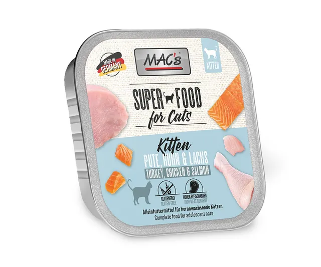 mac-s-cat-schale-kitten-pute-huhn-lachs-100g-nassfutter image 1