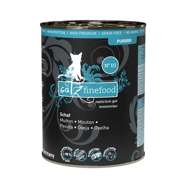 catz-finefood-purrrr-schaf-n-113-monoprotein-katzenfutter-nass-6-x-400-g-dose image 1