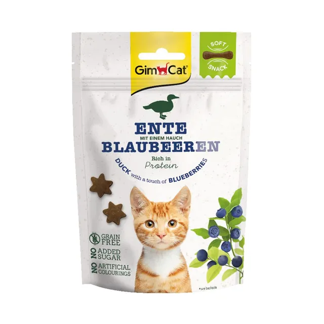gimcat-soft-snacks-ente-mit-blaubeeren-weicher-katzensnack-60-g image 1