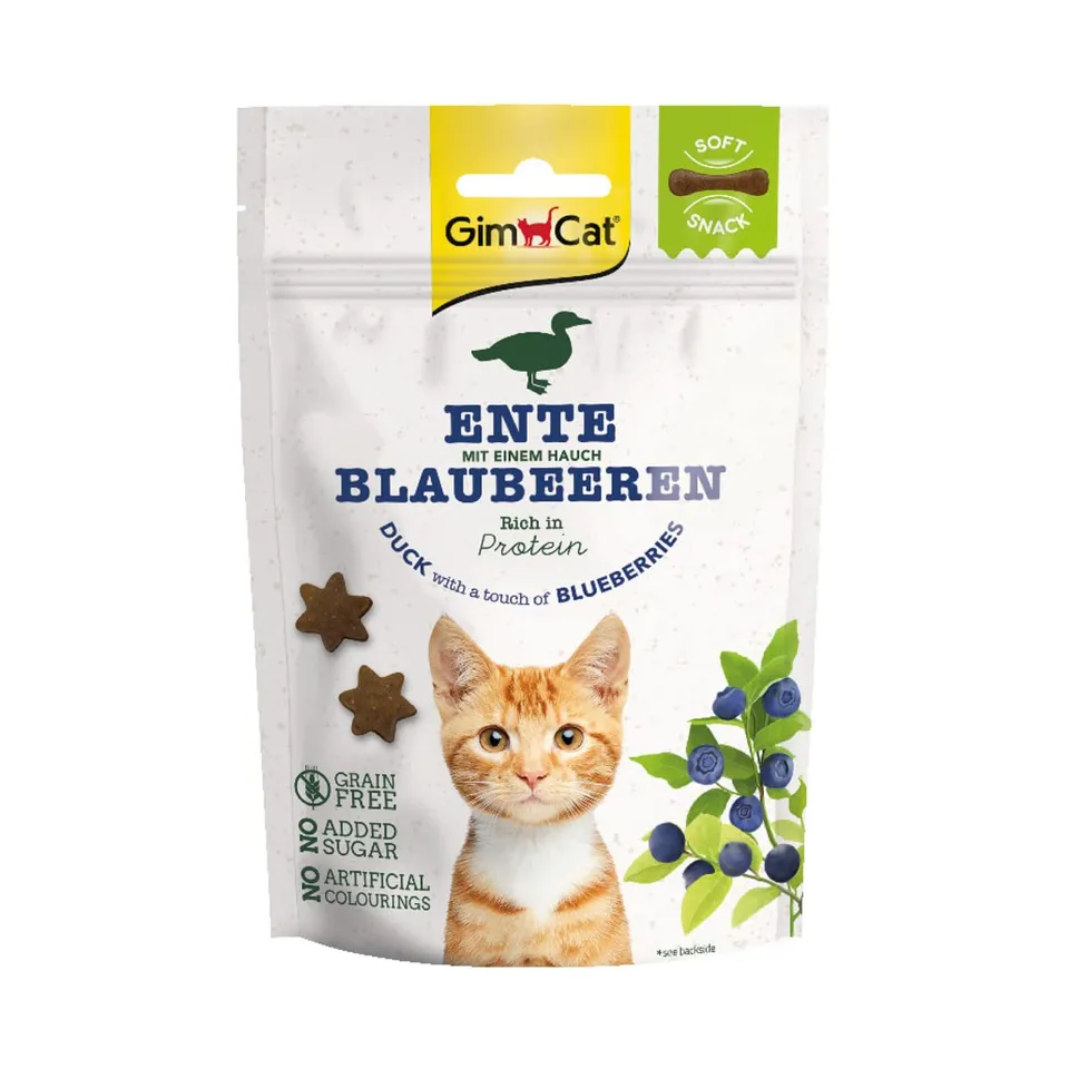 gimcat-soft-snacks-ente-mit-blaubeeren-weicher-katzensnack-60-g image 1