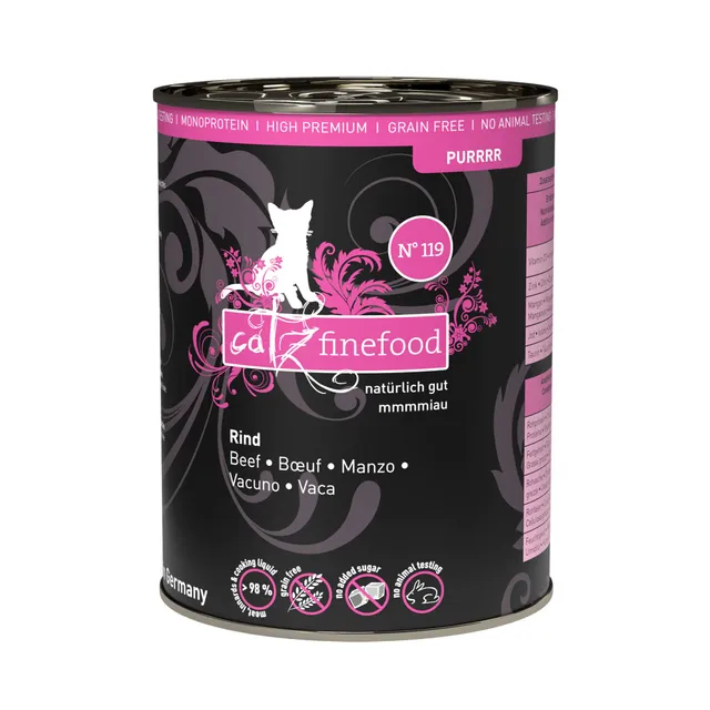 catz-finefood-purrrr-rind-n-119-monoprotein-katzen-nassfutter-6-x-400-g-dose image 1