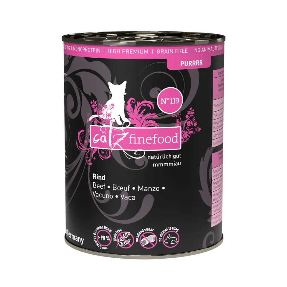 catz-finefood-purrrr-rind-n-119-monoprotein-katzen-nassfutter-6-x-400-g-dose image 1