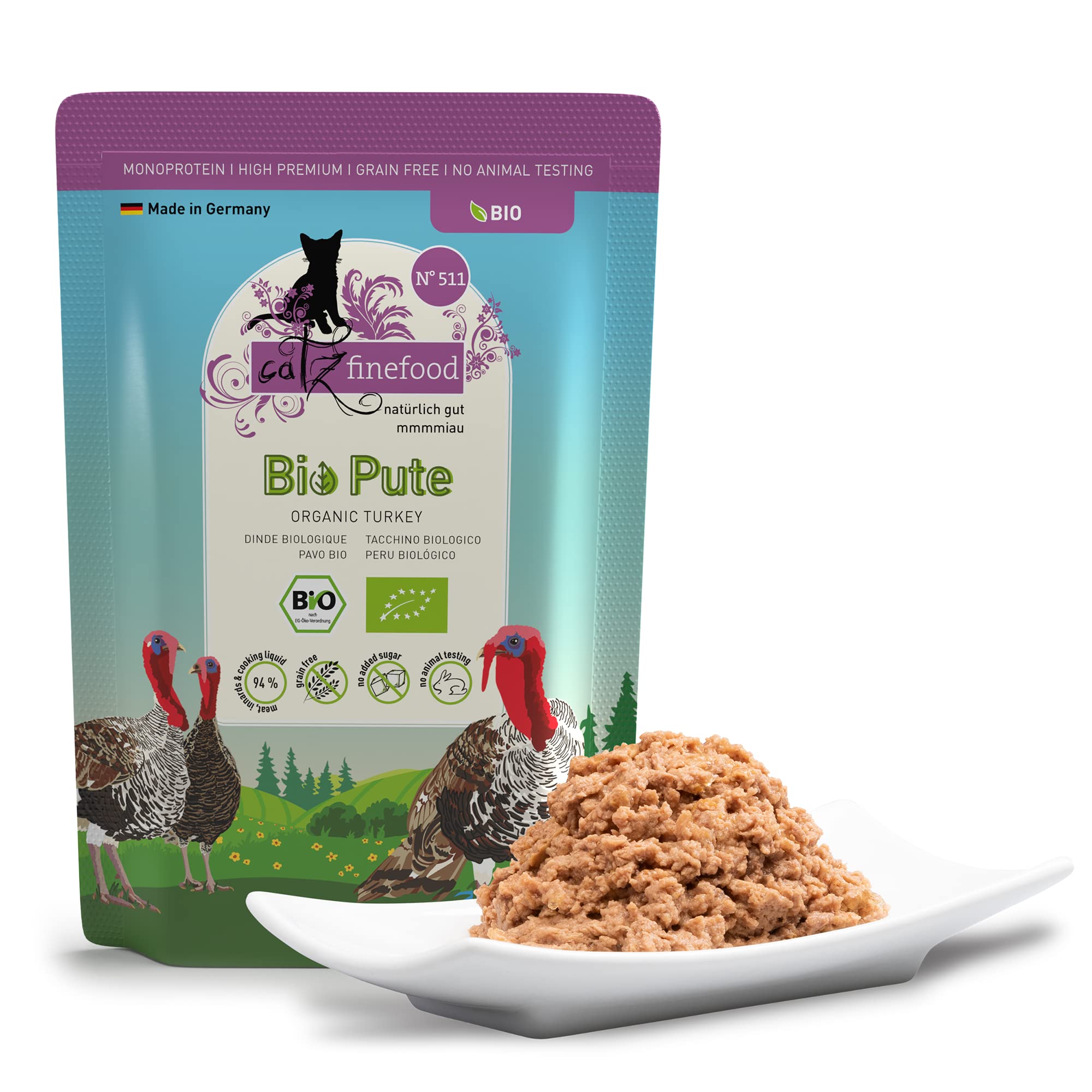 catz-finefood-bio-n-511-pute-nassfutter-f-r-katzen-12-x-85-g image 3