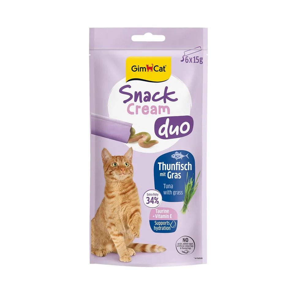 gimcat-snack-cream-duo-thunfisch-gras-schlecksnack-f-r-katzen-6-x-15-g image 1