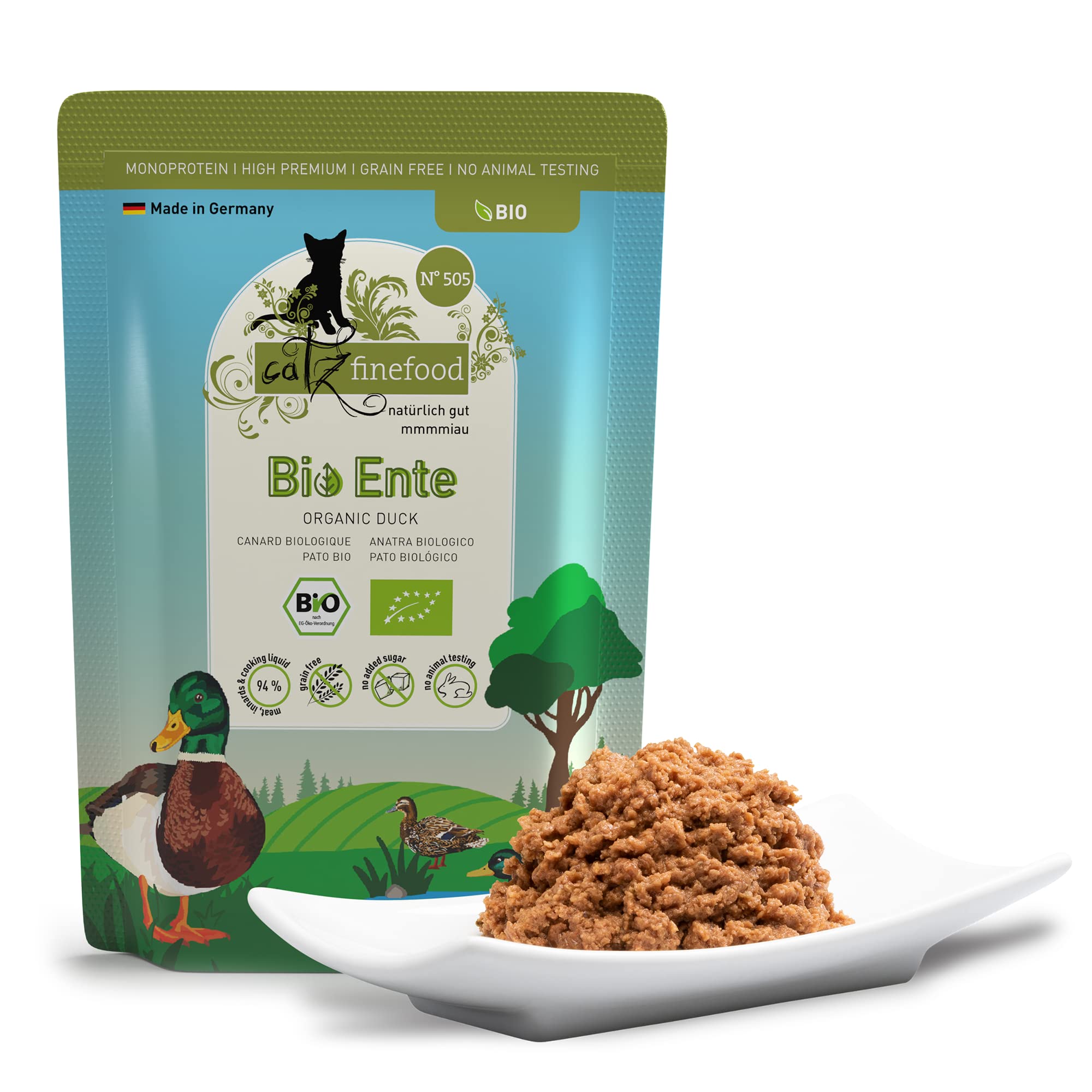 catz-finefood-bio-n-505-ente-nassfutter-f-r-katzen-12-x-85-g image 5